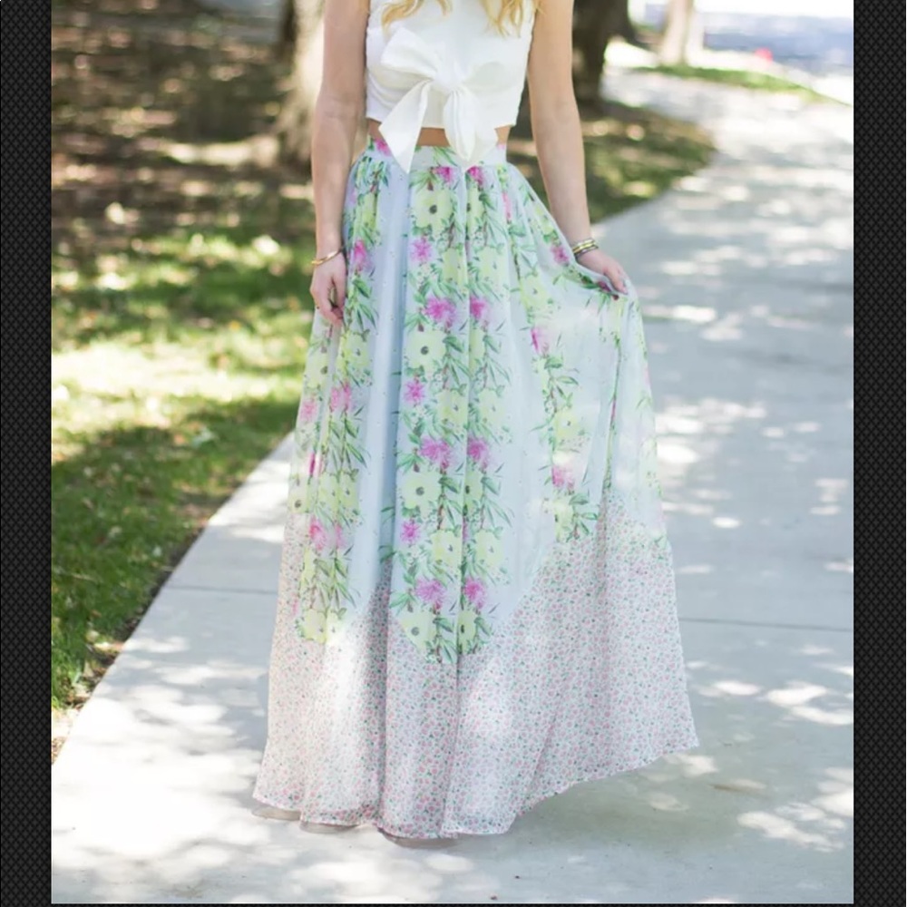 FRENCH CONNECTION DESERT TROPICANA CHIFFON MAXI NWT